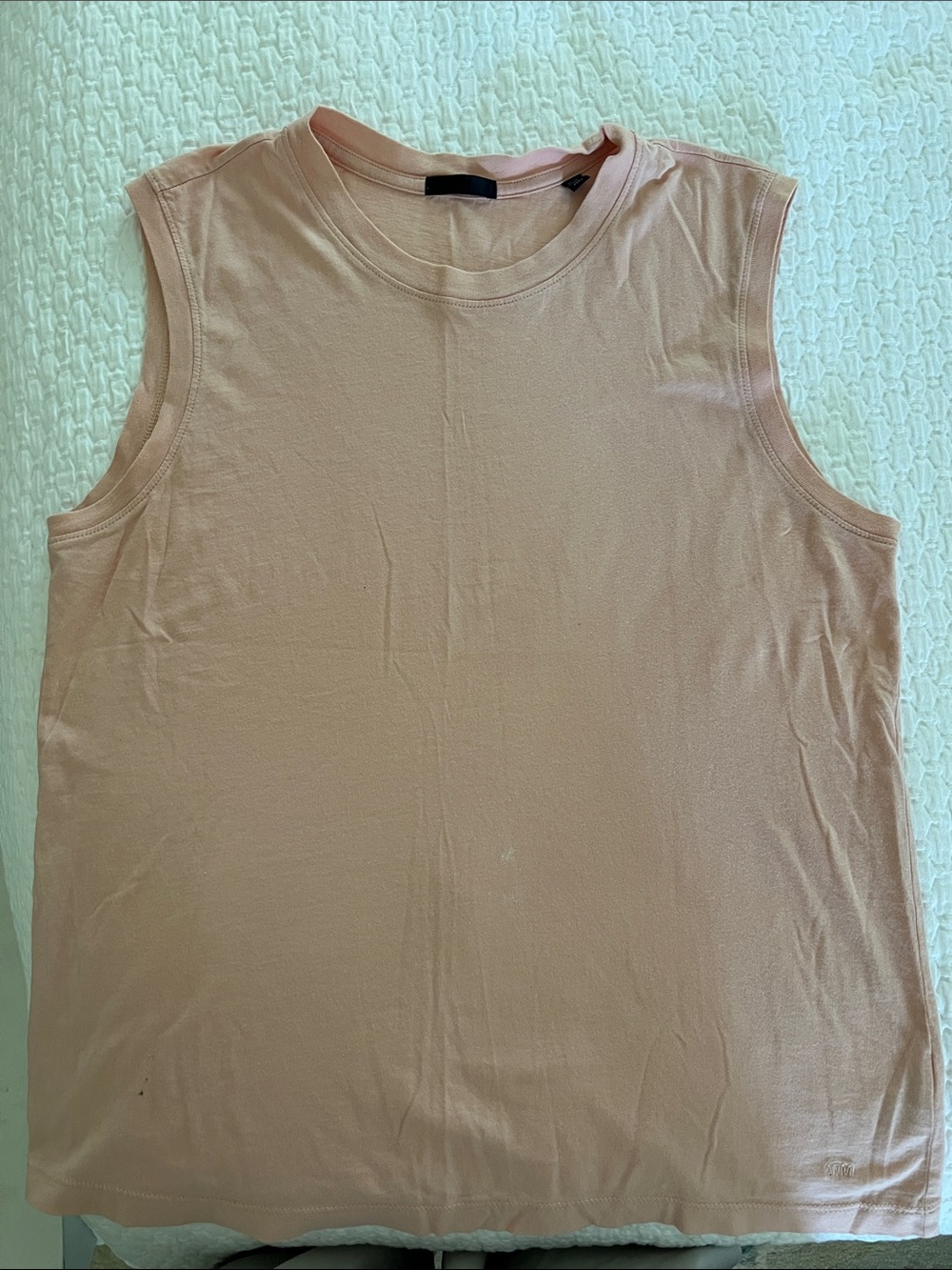 ATM Sleeveless Crewneck Tank Top — Blush Pink